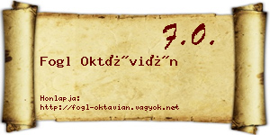 Fogl Oktávián névjegykártya